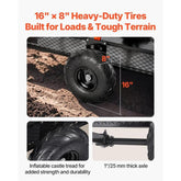 Dump Trailer 1600 lbs 22 Cu. Ft Tow Behind Steel Garden Yard Trailer Cart
